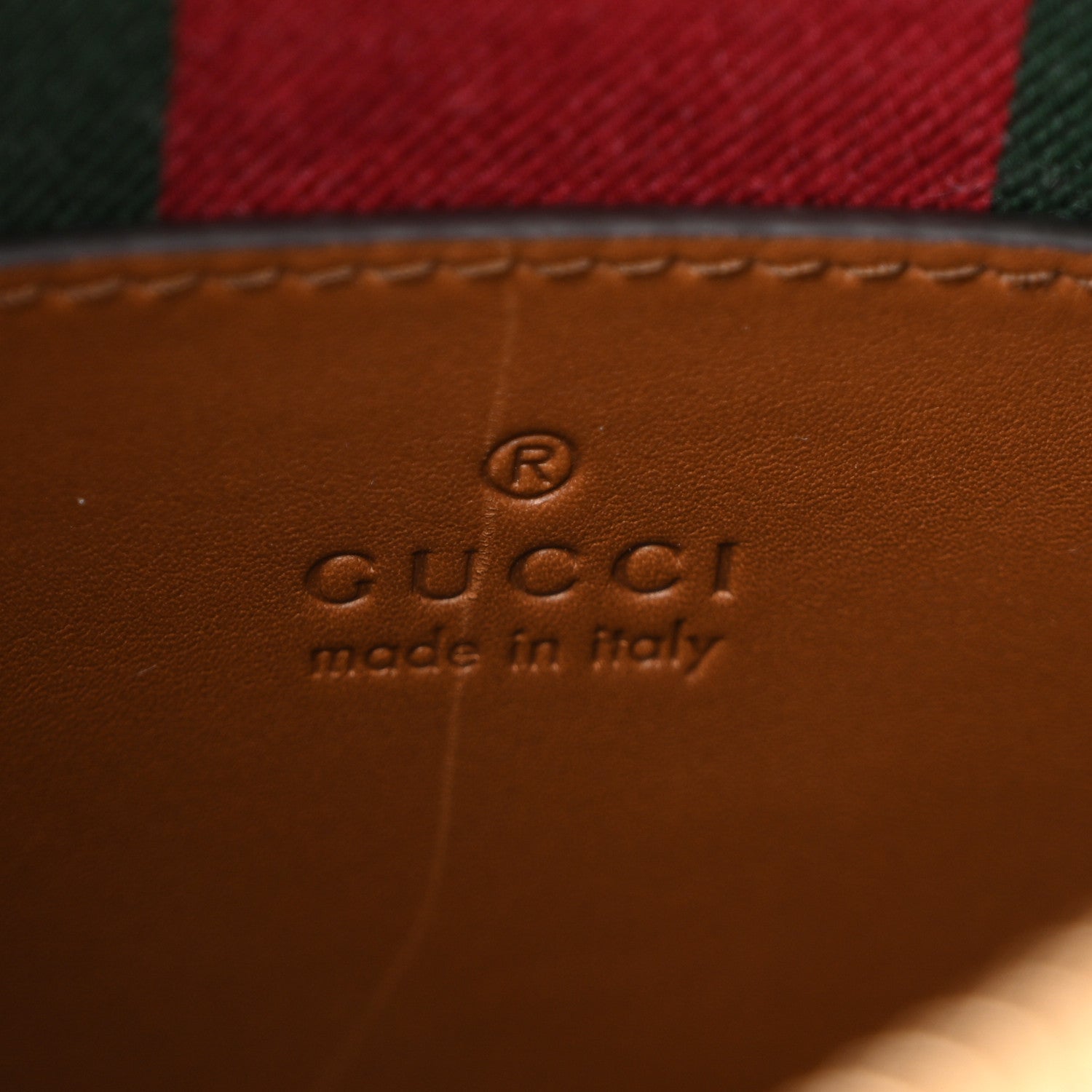 Gucci GG Supreme Monogram Textured Calfskin Small Emblem Shoulder Bag Beige Dark Brown 6 of 12