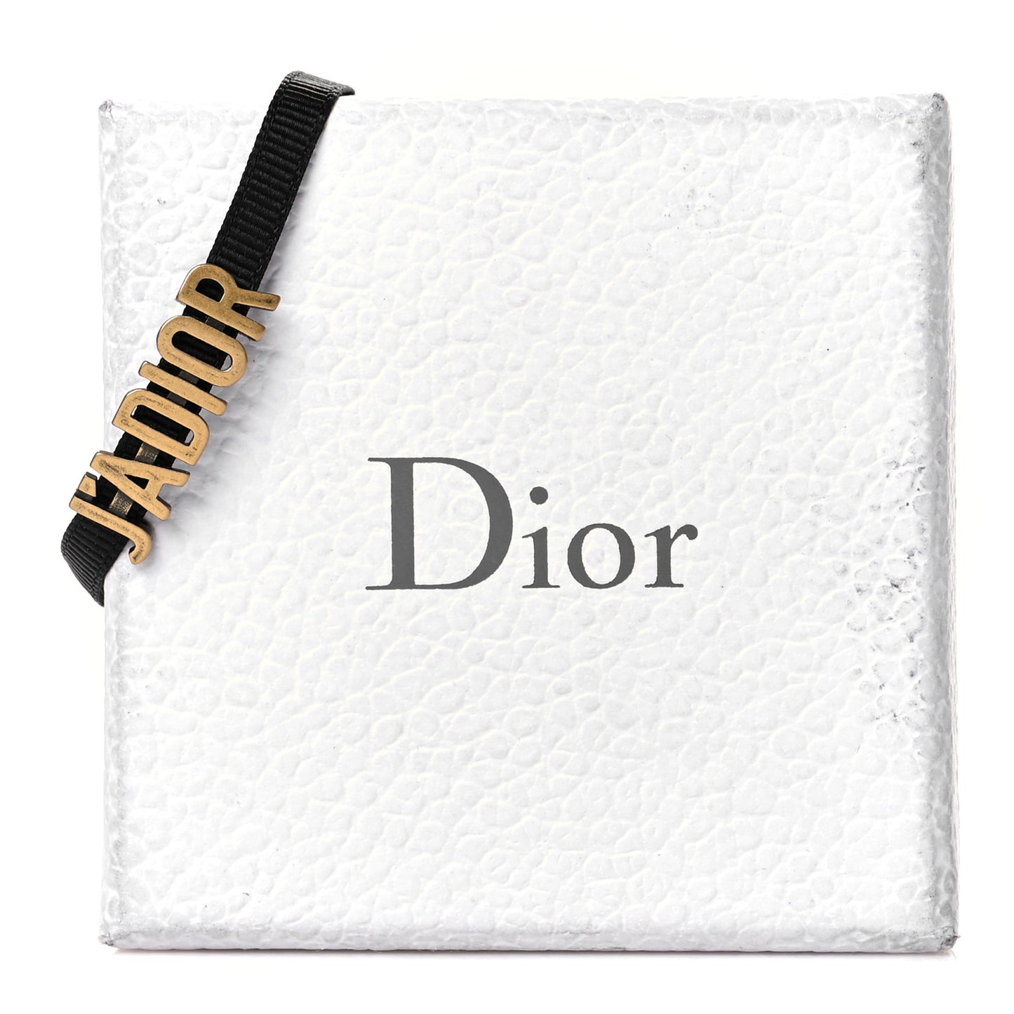 Grosgrain Ribbon J'Adior Logo Choker Necklace Black