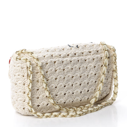 Chanel Crochet Camellia Small Flap Ivory 3 of 10