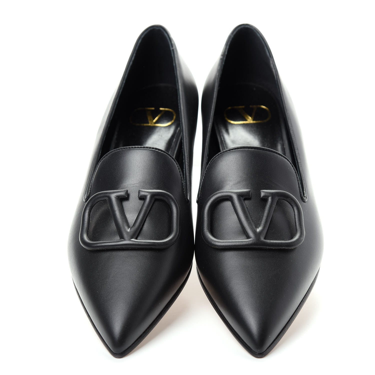 Valentino Garavani Nappa Vlogo Loafers 38 Black 5 of 10