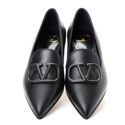 Valentino Garavani Nappa Vlogo Loafers 38 Black 5 of 10