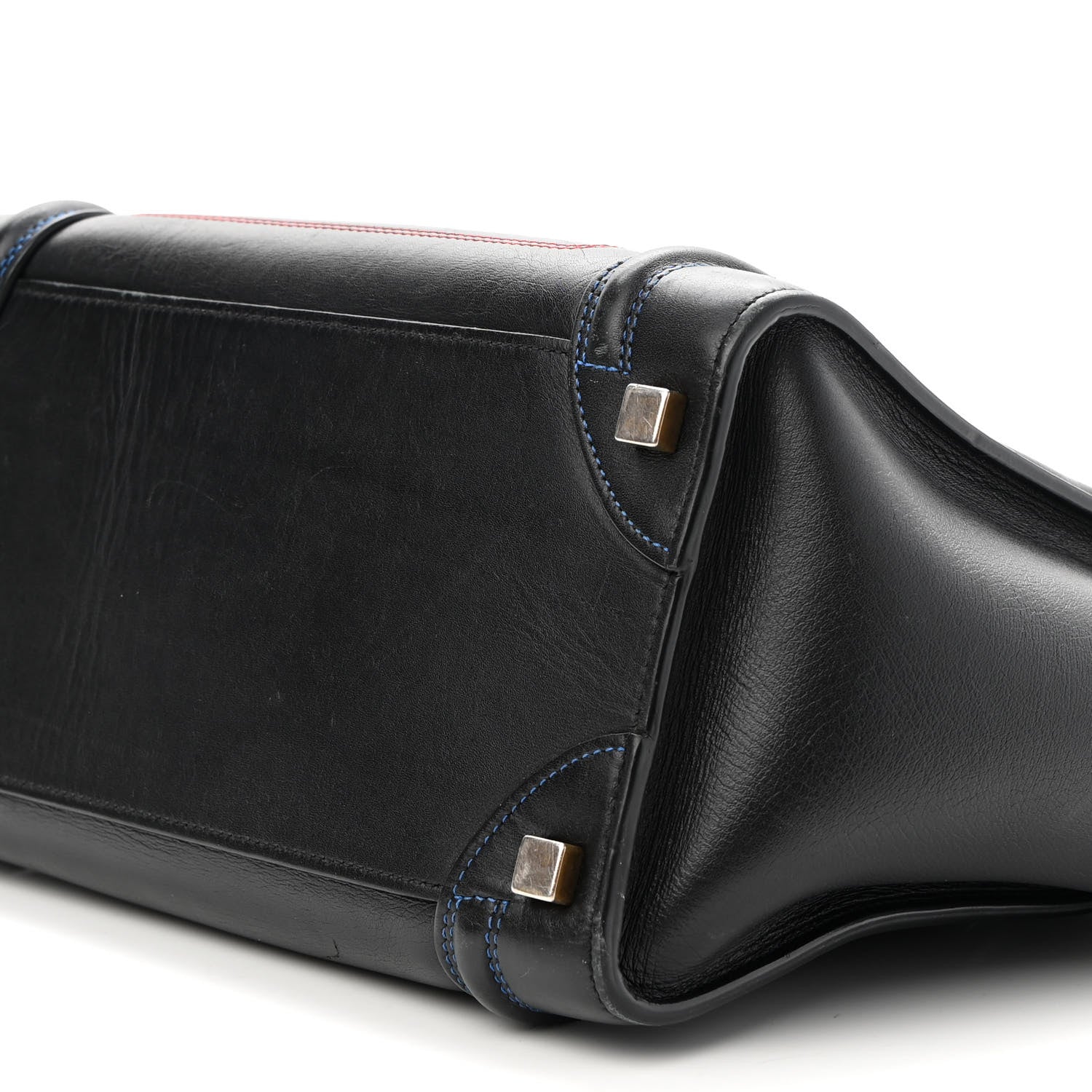 Celine Smooth Calfskin Multicolor Double Stitching Micro Luggage Black 8 of 8
