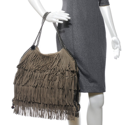 Stella McCartney Faux Suede Fringe Falabella Tote Taupe 2 of 9