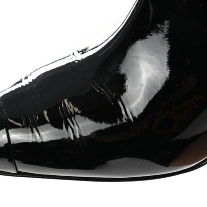 Chanel Patent Wedge Ankle Boots 39 Black 10 of 12