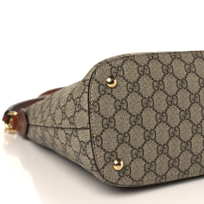 Gucci GG Supreme Monogram Linea A Hobo Brown 9 of 10