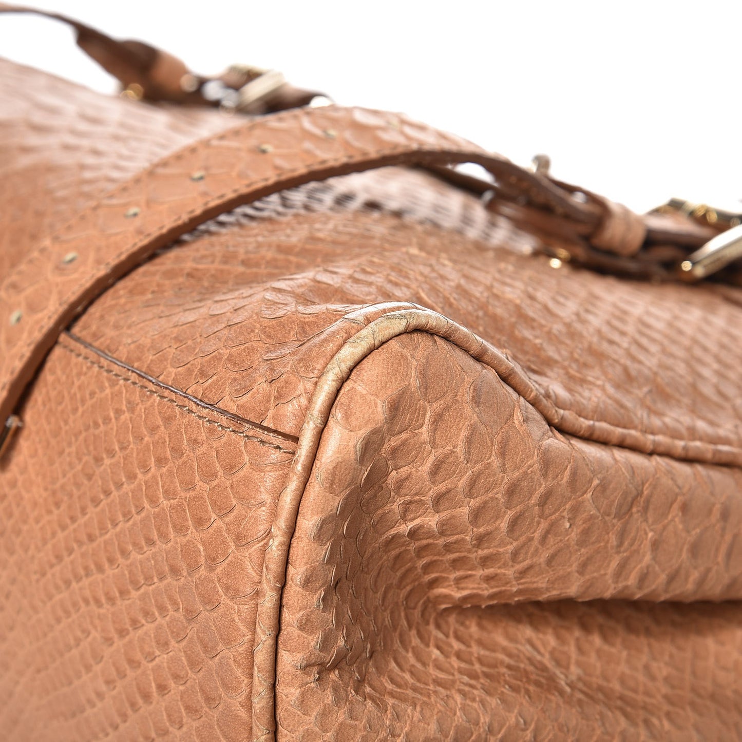 Silky Snake Print Oversized Alexa Deer Brown