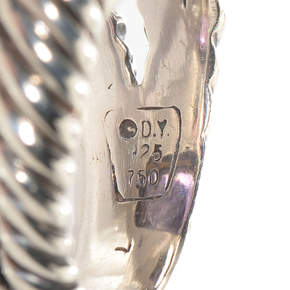 David Yurman Sterling Silver 18K Yellow Gold Amethyst 17mm Albion Ring 57 8 4 of 5