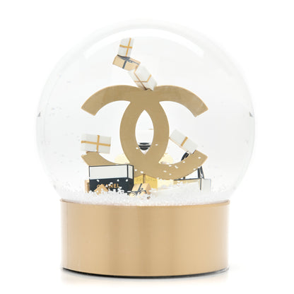 Chanel Glass CC Shopping Bag Snow Globe Gold 4 of 6