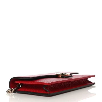 Gucci Dollar Calfskin Interlocking G Chain Wallet Red 4 of 10