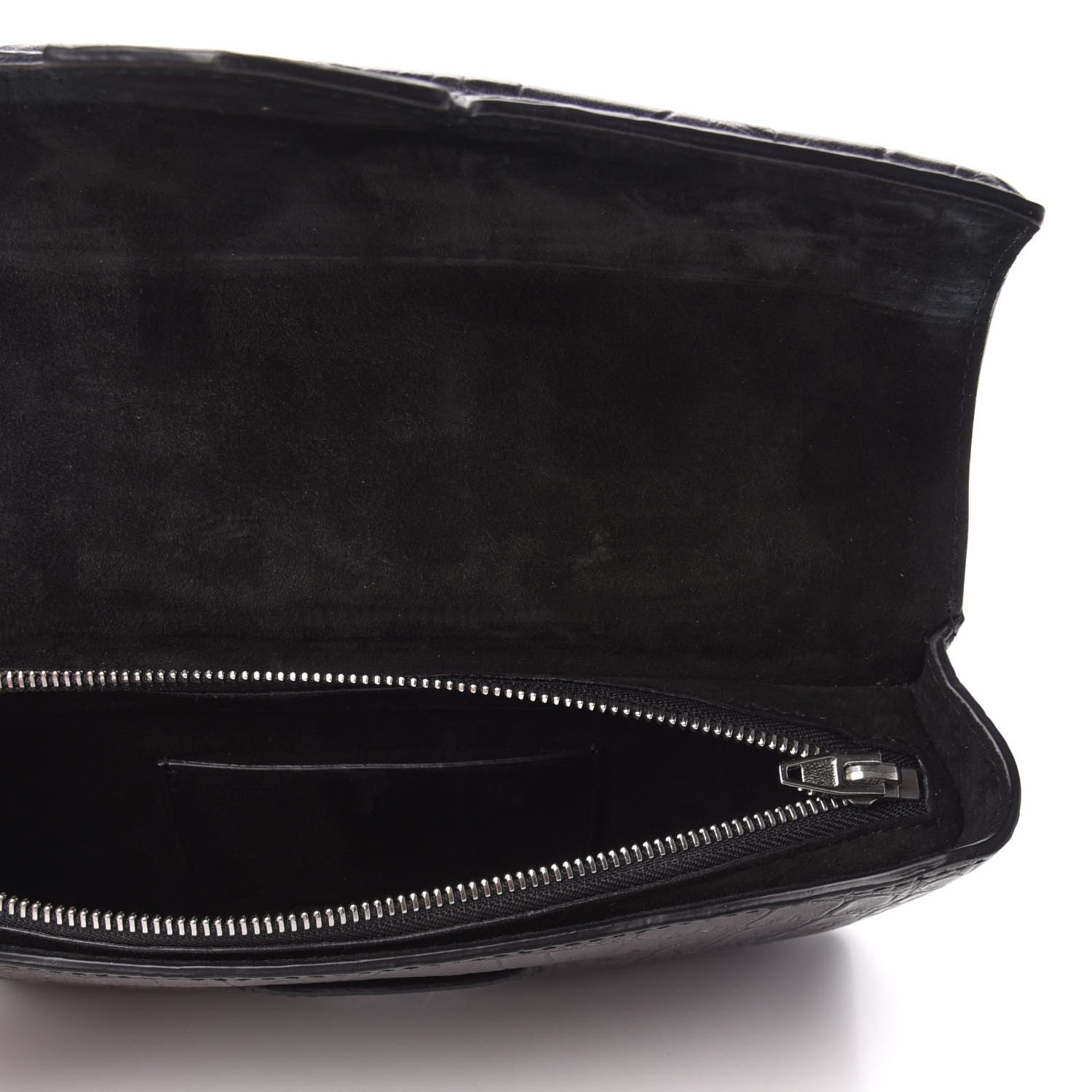 Alexander Wang Calfskin Crocodile Embossed Clutch Black 5 of 6