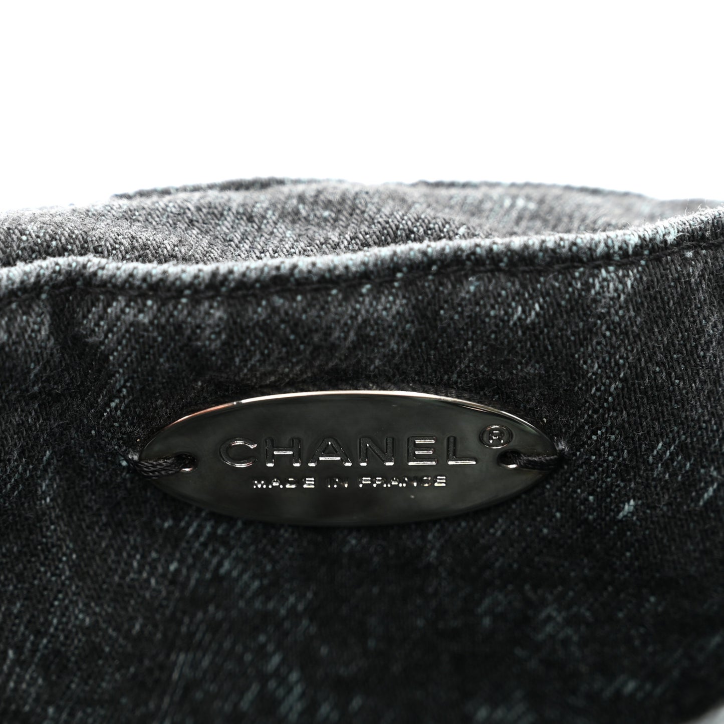 Washed Denim Quilted Small Denimpression Flap Blue Black Blue Black