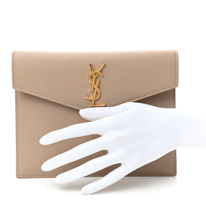 Saint Laurent Grain De Poudre Uptown Baby Pouch Beige 2 of 6