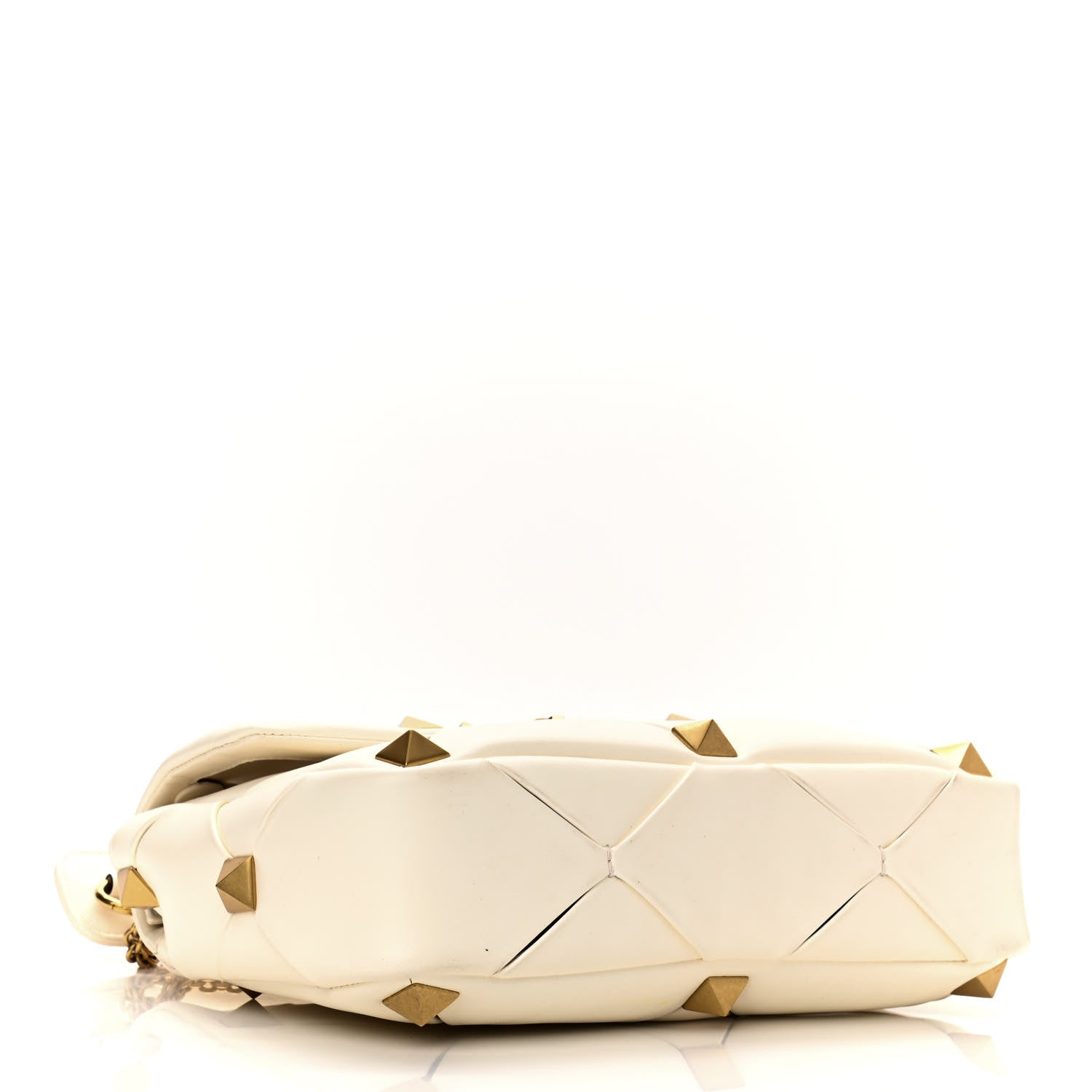 Valentino Garavani Nappa Large Roman Stud Craving Shoulder Bag Ivory 3 of 8