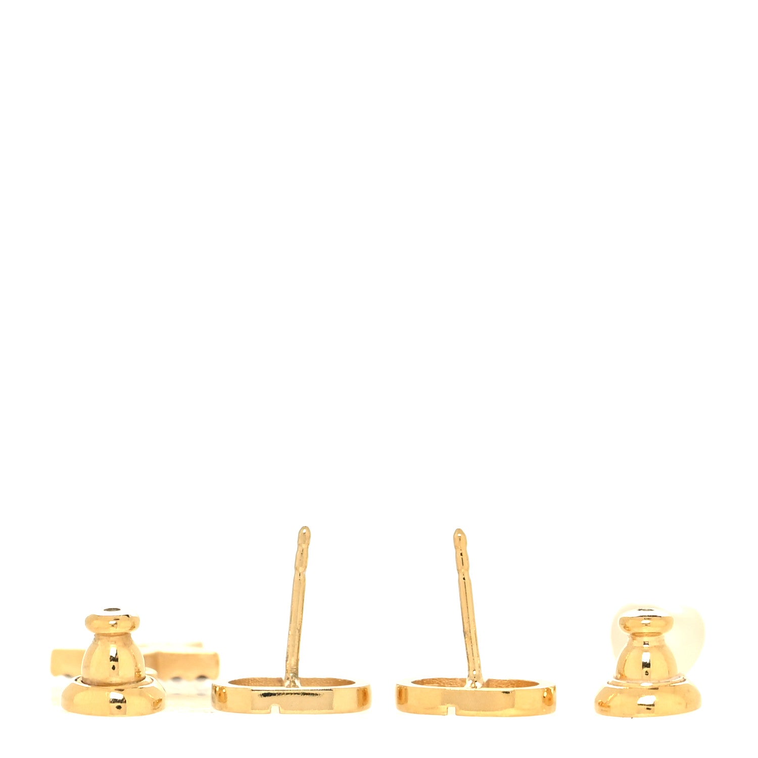 Christian Dior Crystal Pearl Star Earrings Gold 3 of 4