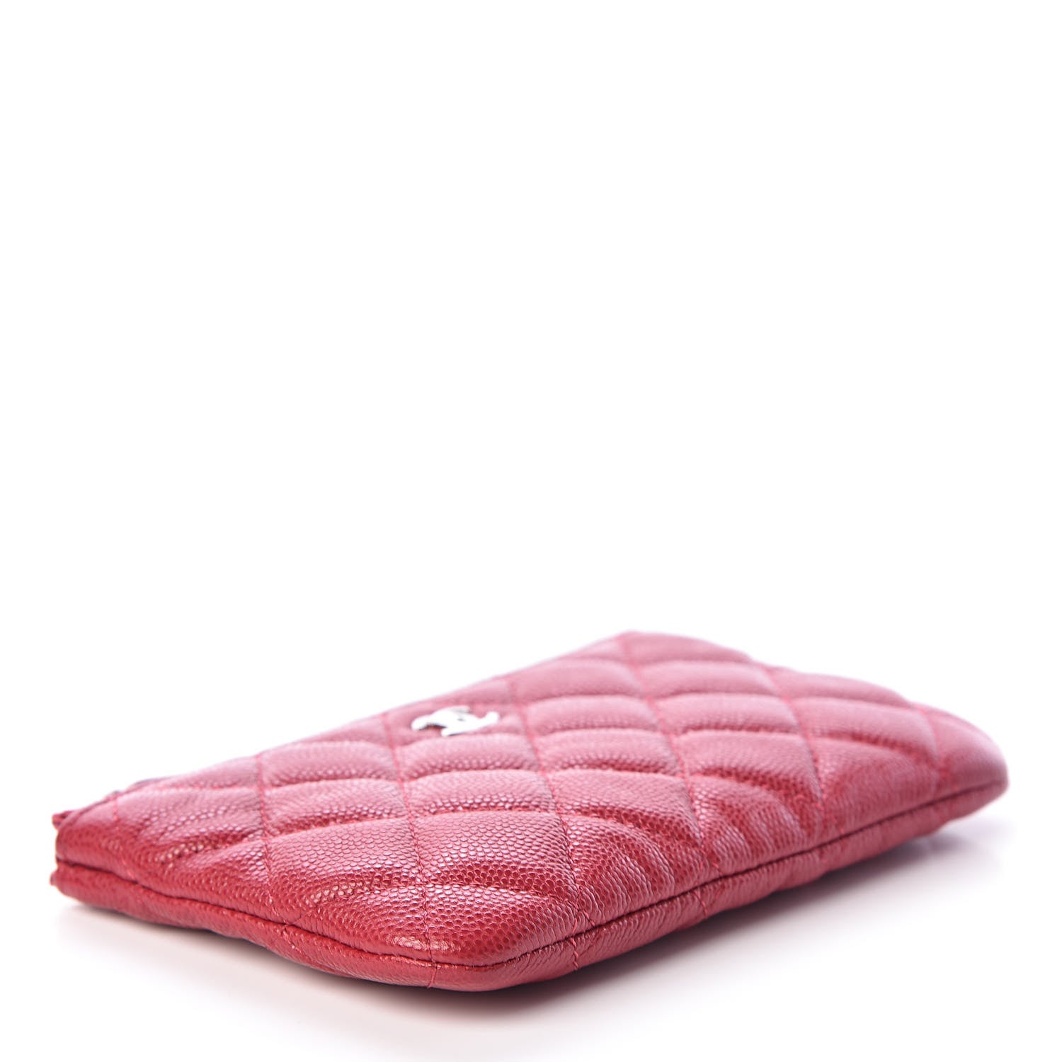 Chanel Caviar Quilted Small Cosmetic Case Dark Pink 4 of 8