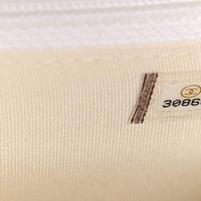 Chanel Calfskin Quilted Mini Maxi Pearls Wallet On Chain WOC White 7 of 10