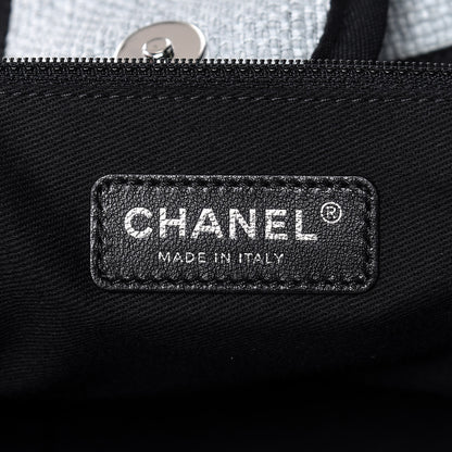 Chanel Woven Straw Raffia Large Deauville Tote Grey 6 of 9