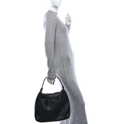 Chanel Calfskin CC Hobo Black 2 of 10