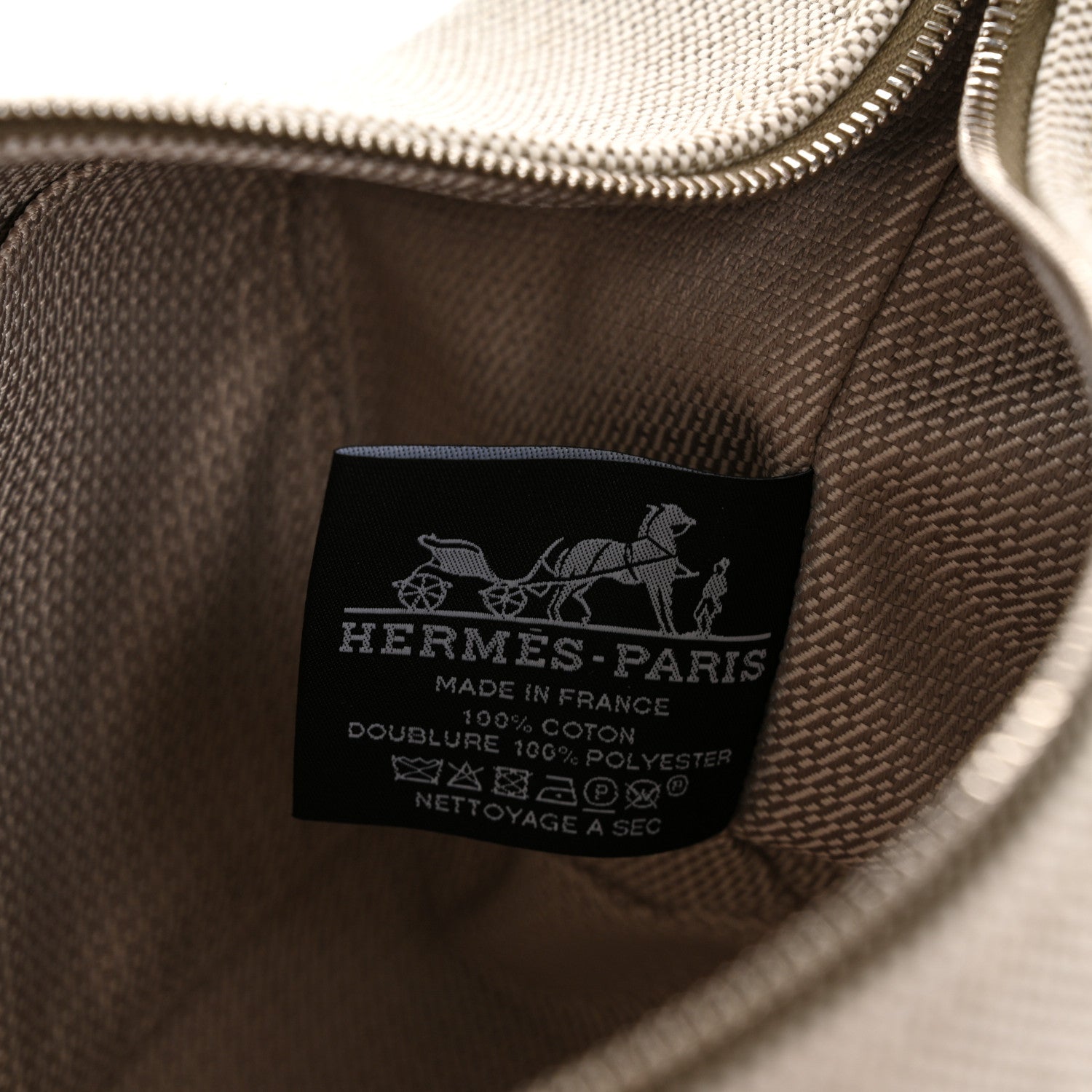 Hermes Canvas Small Bride-A-Brac Pouch Natural Rouge H 1762818