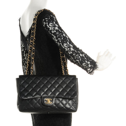 Chanel Caviar Jumbo Single Flap Black 4 of 11