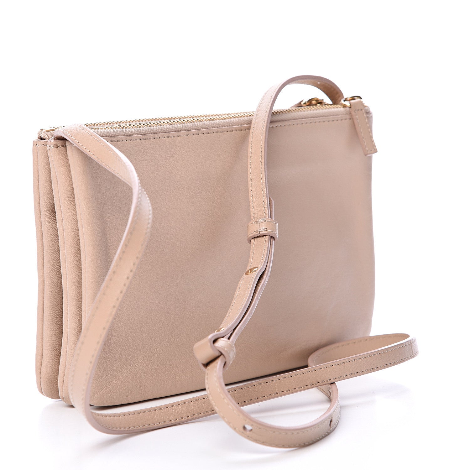 Celine Smooth Lambskin Small Trio Crossbody Bag Powder 2 of 15