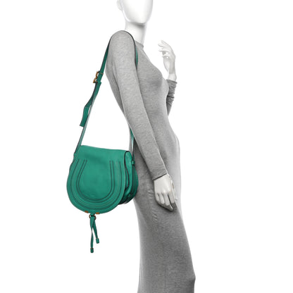 Chloe Grained Calfskin Medium Marcie Saddle Bag Jade 2 of 15
