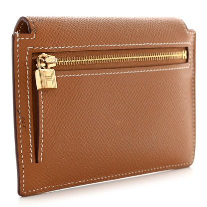 Hermes Epsom Kelly Pocket Compact Wallet Gold 3 of 13