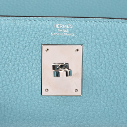 Hermes Taurillon Clemence Kelly Retourne 28 Bleu Saint Cyr 25 of 38