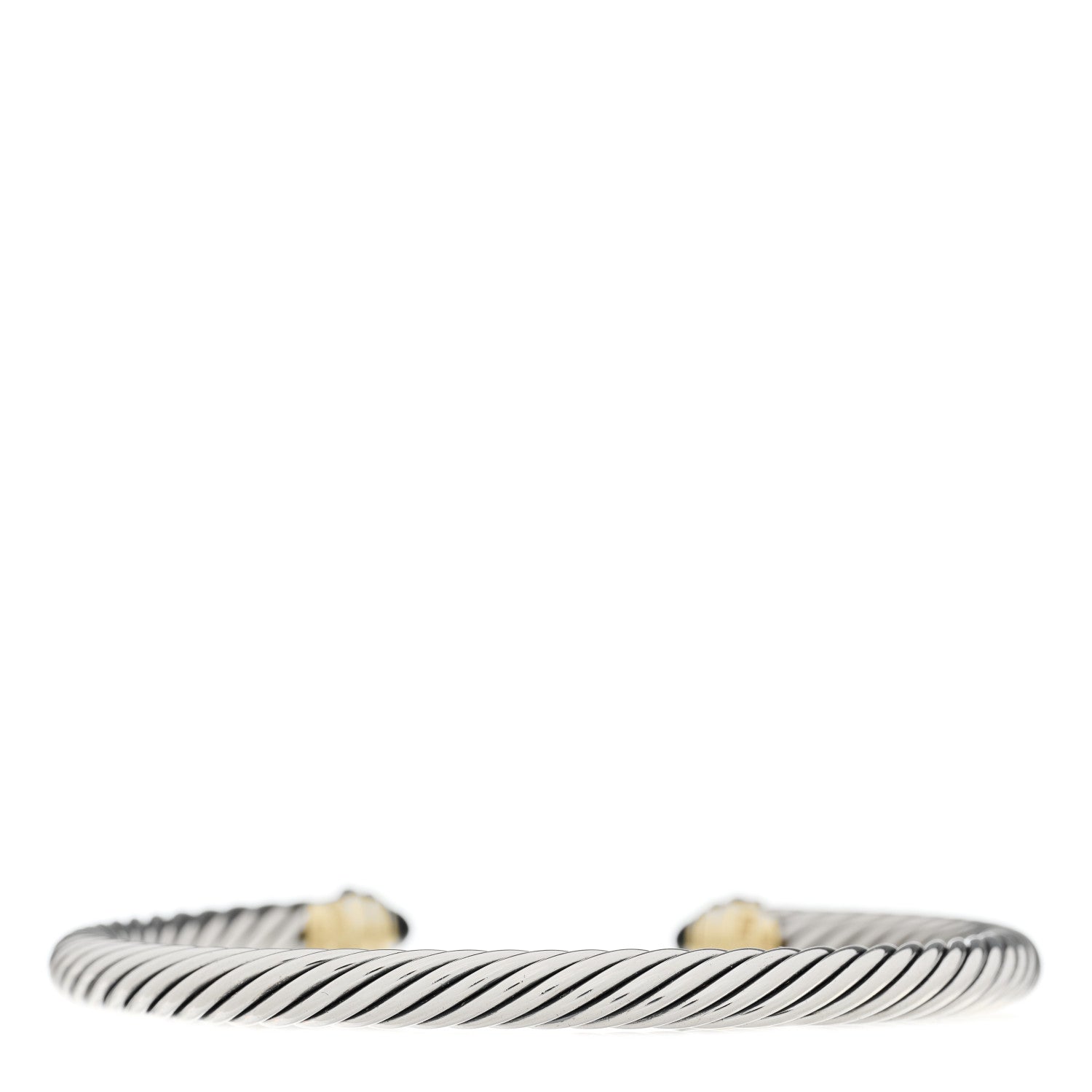 David Yurman Sterling Silver 14K Yellow Gold Black Onyx 5mm Cable Classics Petite Color Bracelet 2 of 3