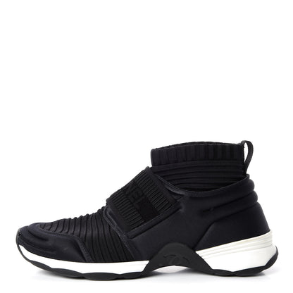 Chanel Stretch Fabric CC Sneakers 36 Black 1 of 7