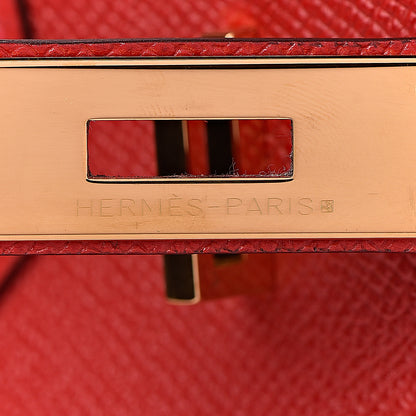 Hermes Epsom Birkin 30 Rouge Casaque 10 of 38