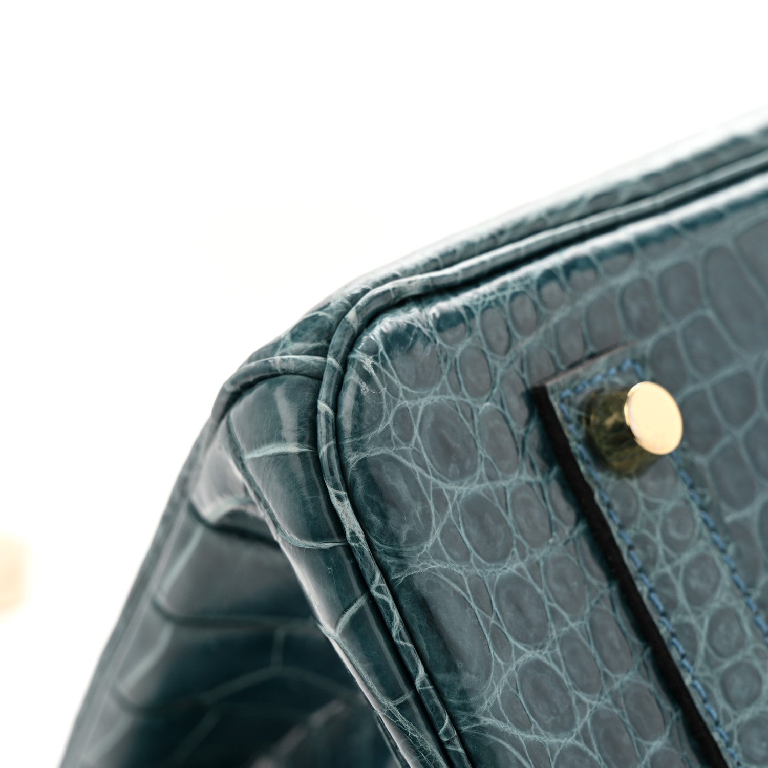 Hermes Shiny Porosus Crocodile Birkin 35 Colvert 12 of 13