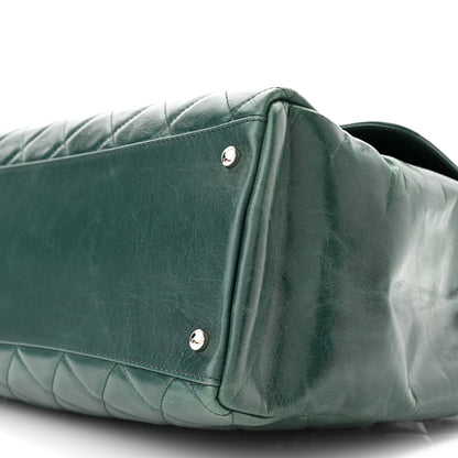 Chanel Glazed Calfskin Quilted Large CC Delivery Tote Green 9 of 9