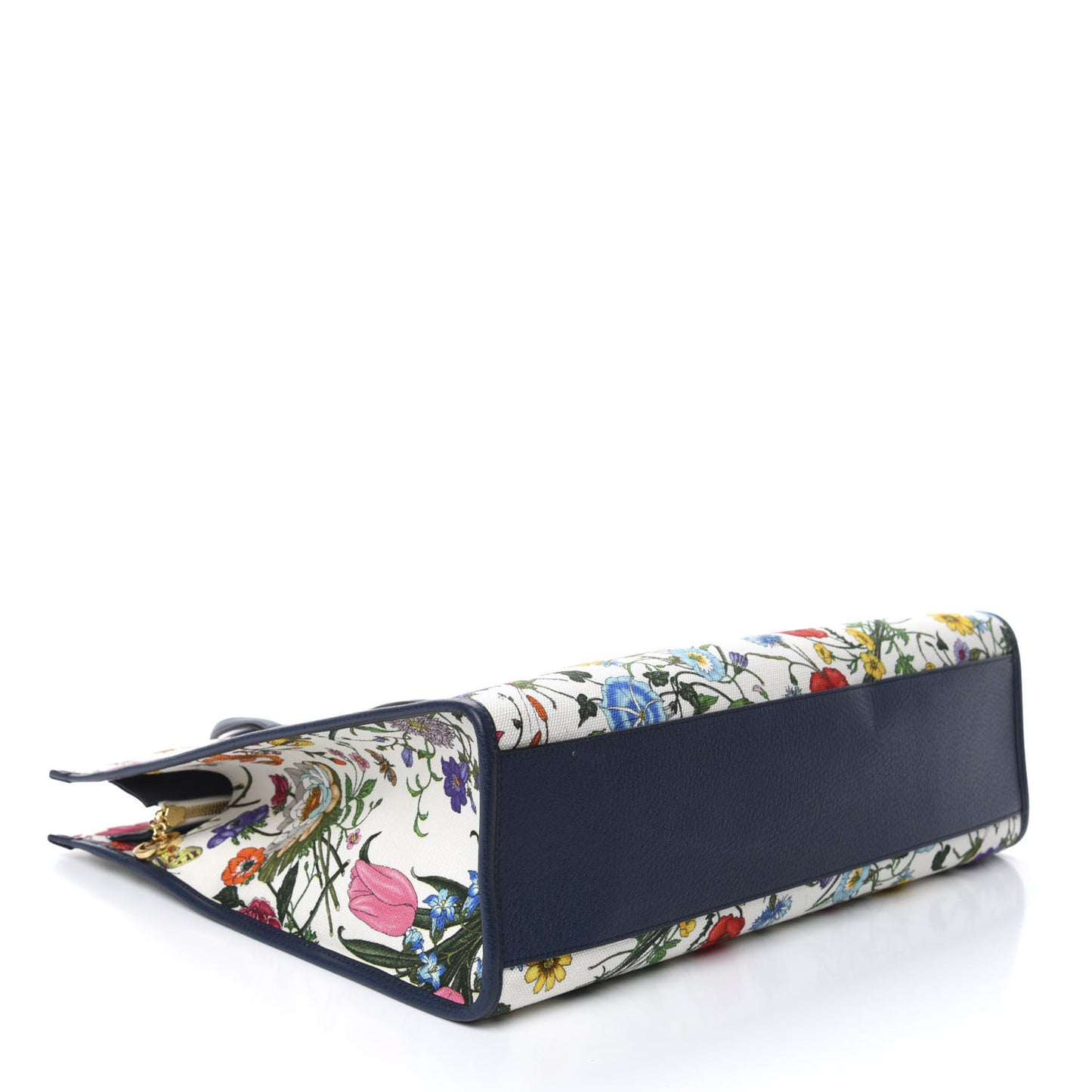 Canvas Large Flora Tote Navy Multicolor