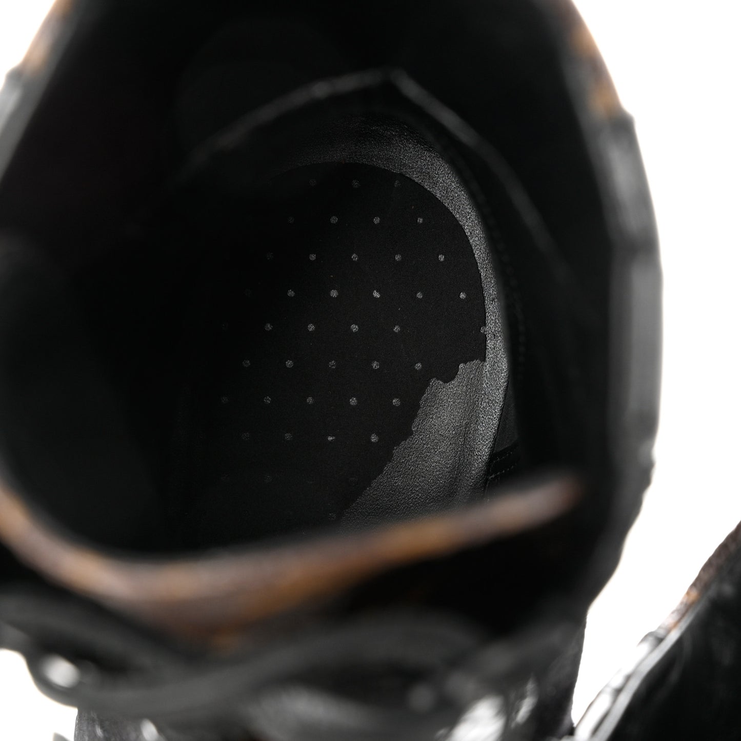 Suede Calfskin Monogram Laureate Platform Desert Boots 38 Black