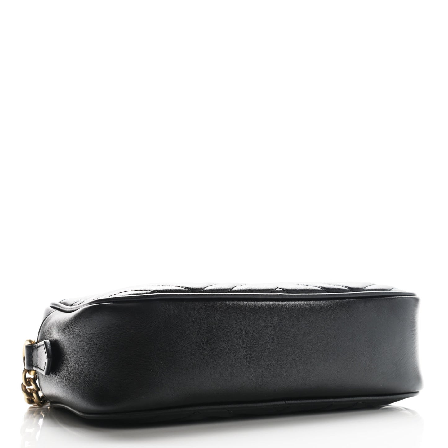Calfskin Matelasse Small GG Marmont Chain Shoulder Bag Black