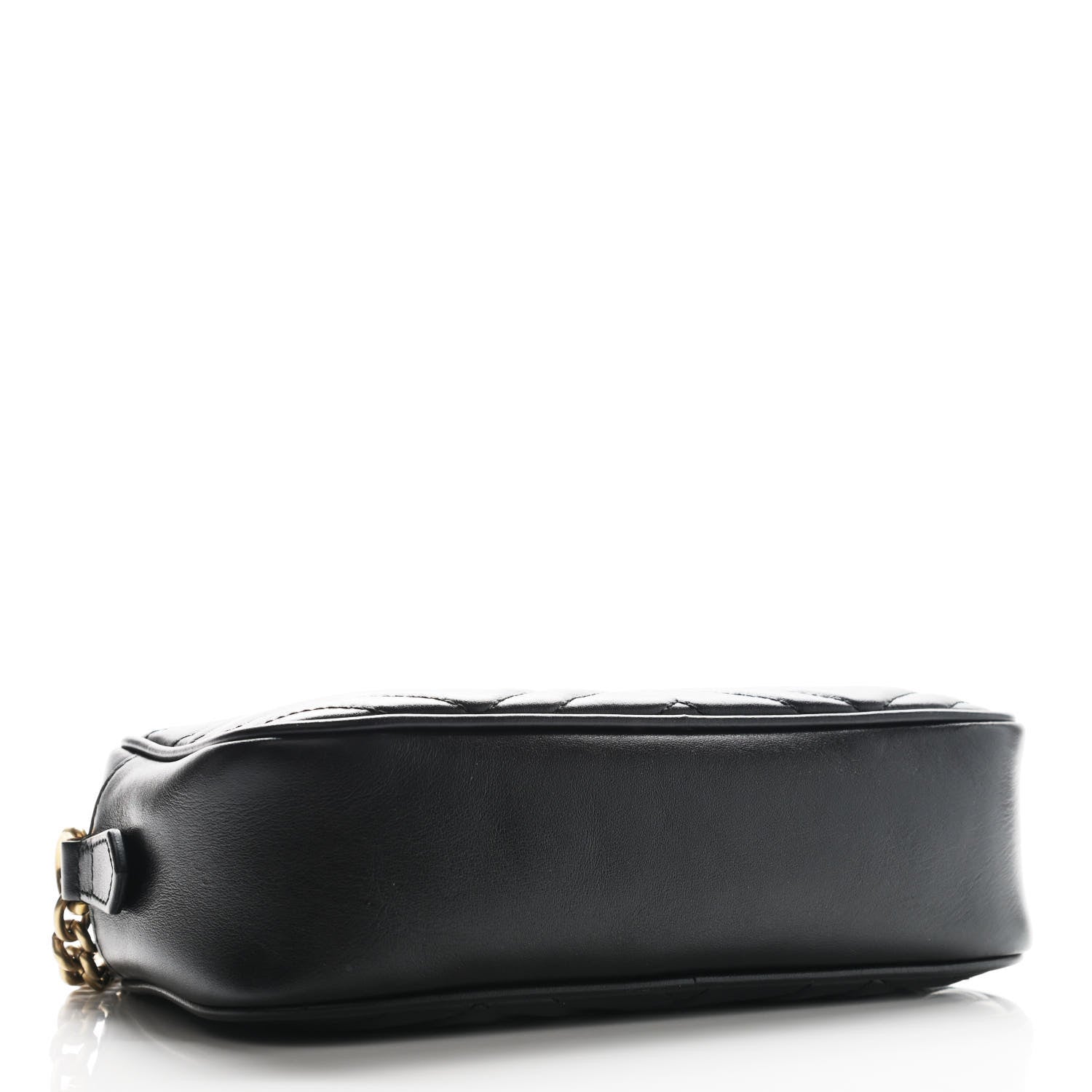 Gucci Calfskin Matelasse Small GG Marmont Chain Shoulder Bag Black 4 of 10