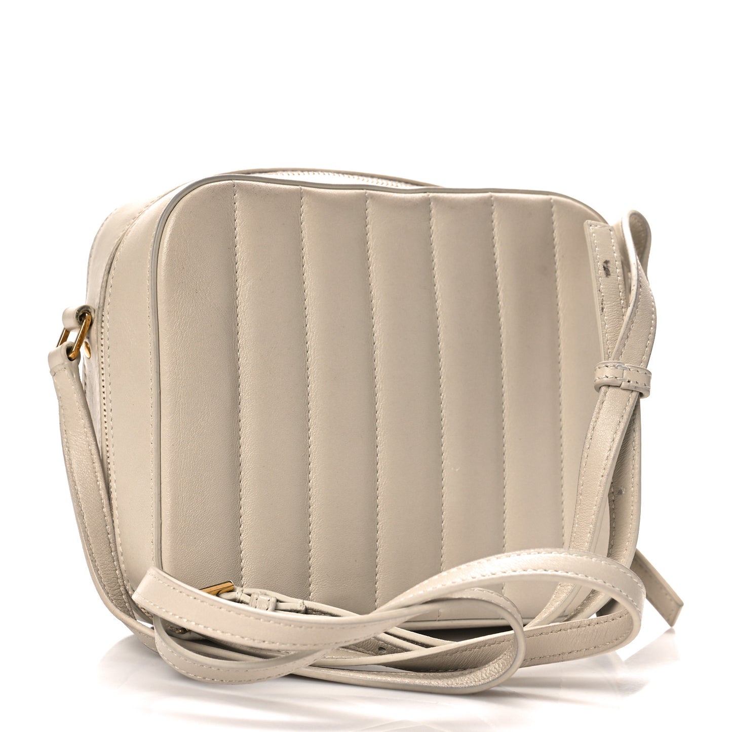 Lambskin Matelasse Monogram Vicky Camera Bag Crema Soft