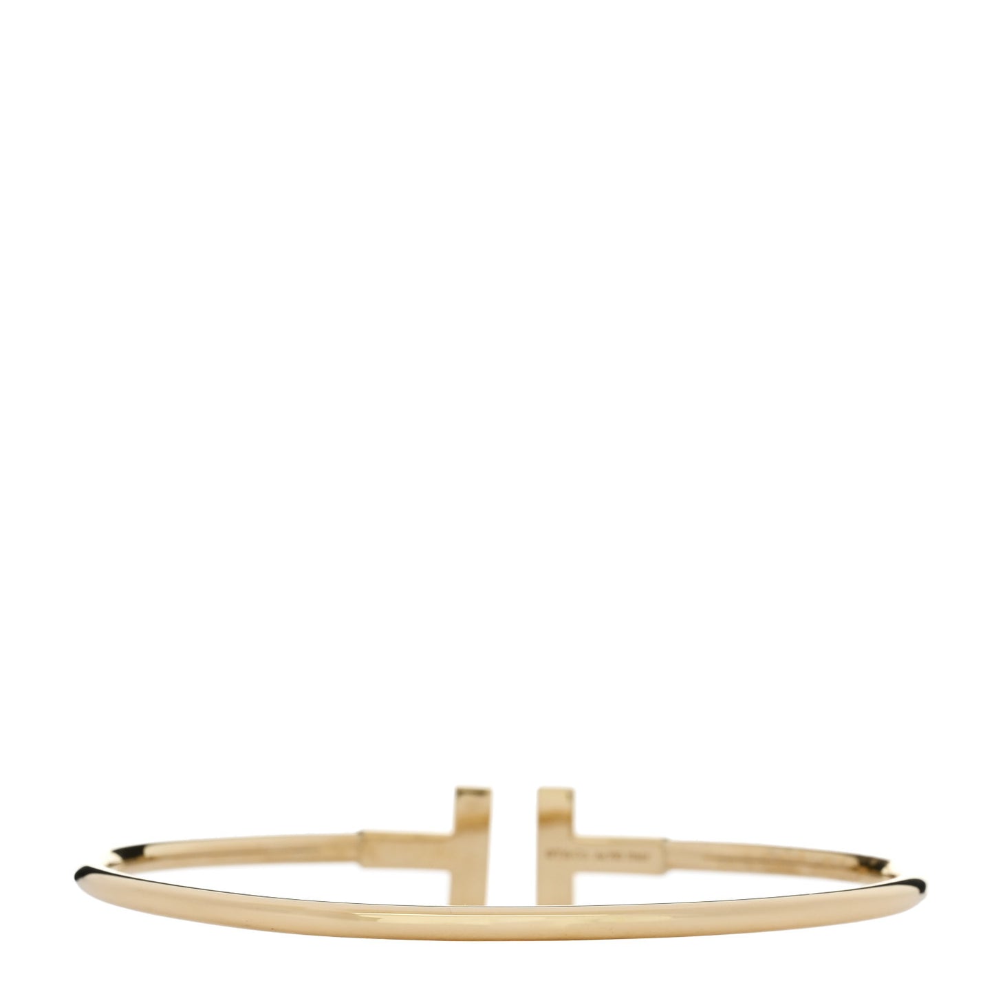 18K Yellow Gold Diamond T Wire Bracelet