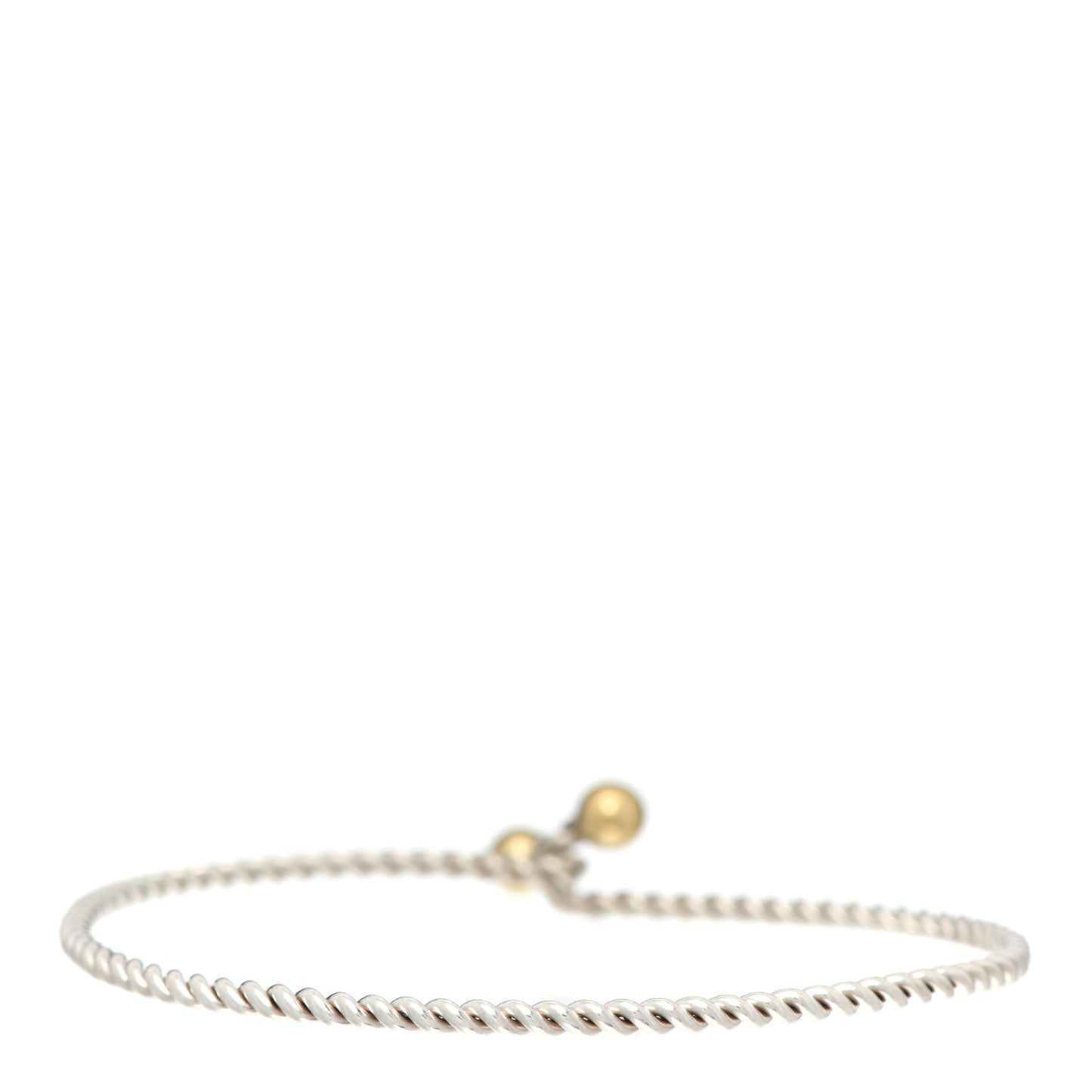Sterling Silver 18K Yellow Gold Twist Hook Bracelet