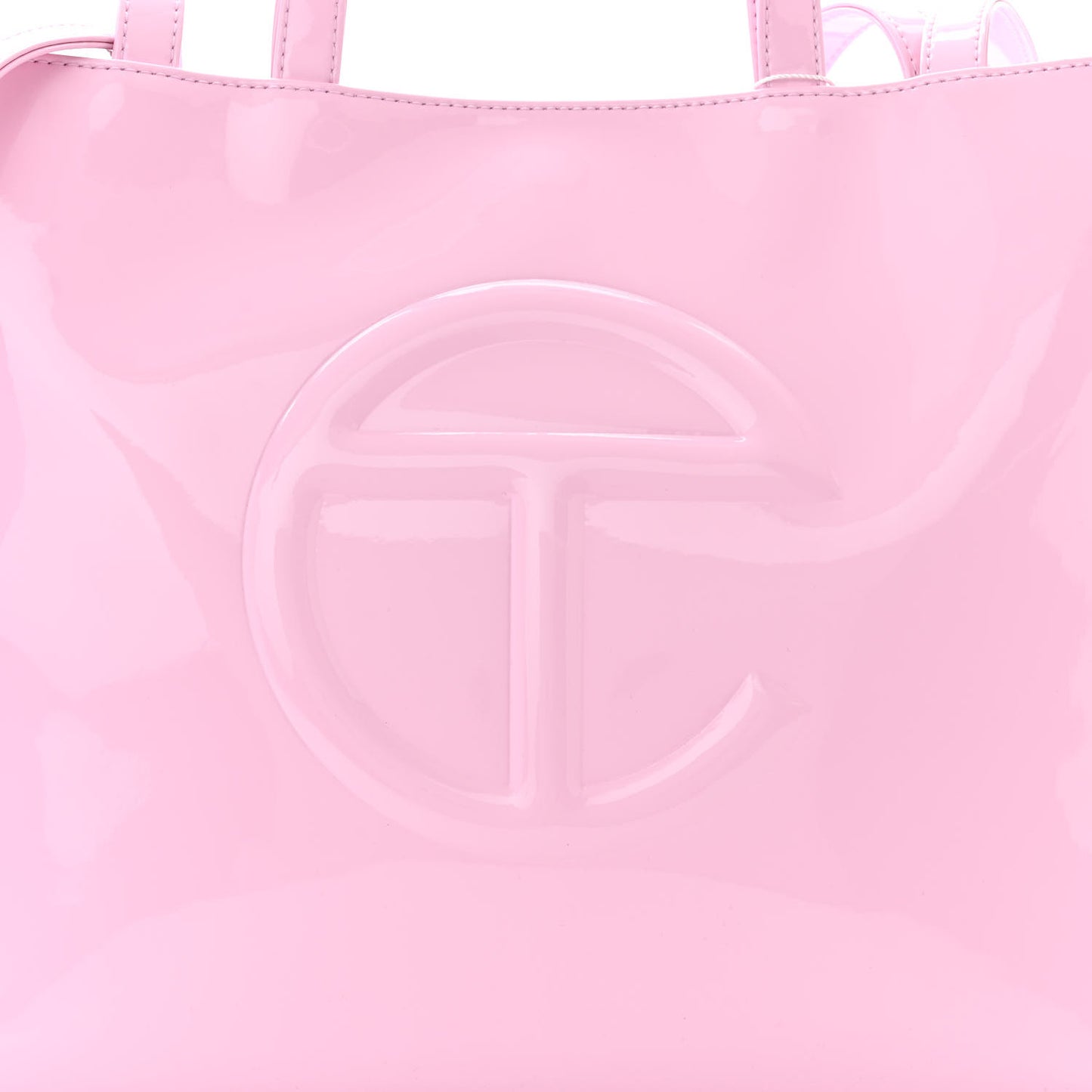 Patent Vegan Leather Medium Shopping Bag Bubblegum