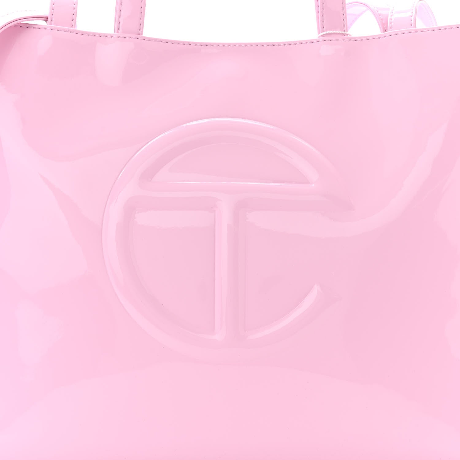 Telfar Patent Vegan Leather Medium Shopping Bag Bubblegum 8 of 11