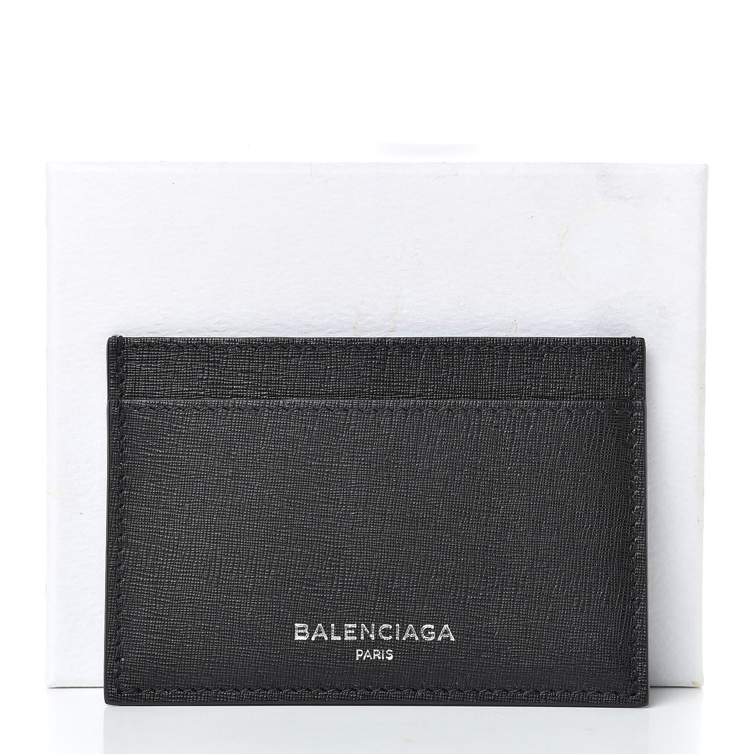 Balenciaga Textured Calfskin Everyday Multi Card Case Black 9 of 9