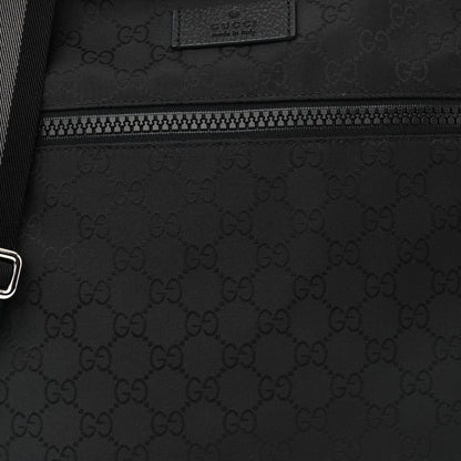 Gucci Nylon Monogram Small Flat Messenger Bag Black 10 of 15