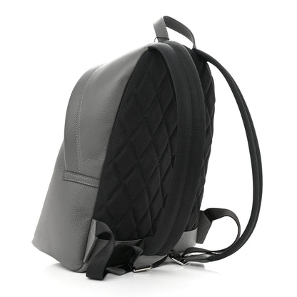 Burberry Calfskin Logo Embossed Backpack Charcoal Grey 3 of 12