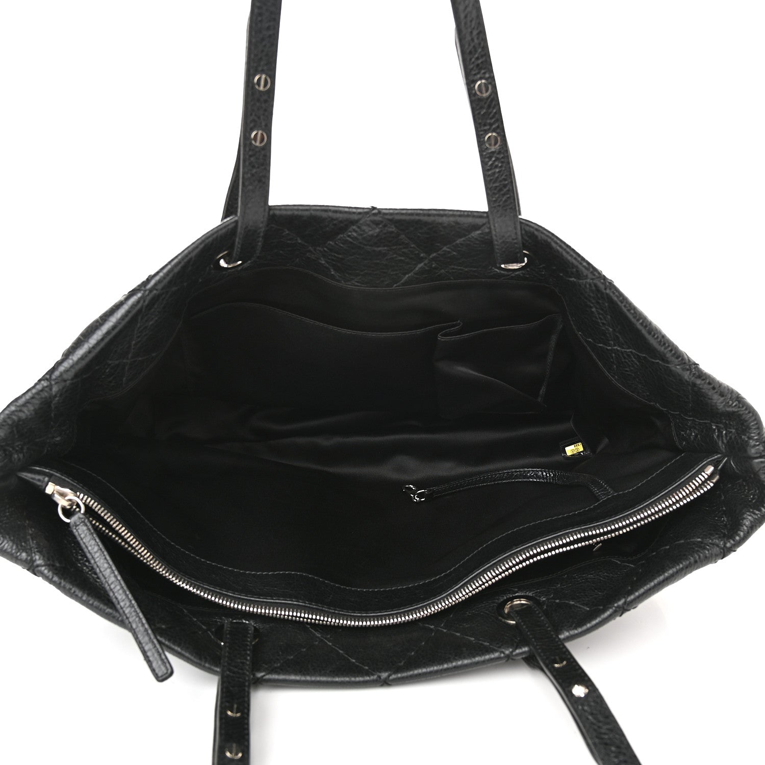 Chanel Glazed Calfskin Large On The Road Tote Black 5 of 10