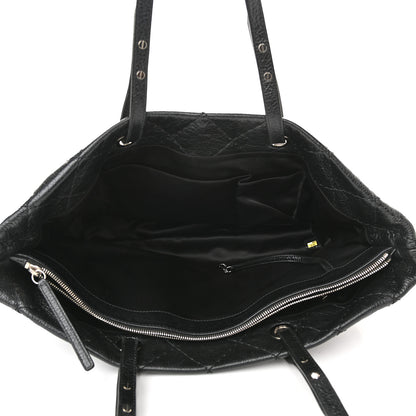 Chanel Glazed Calfskin Large On The Road Tote Black 5 of 10