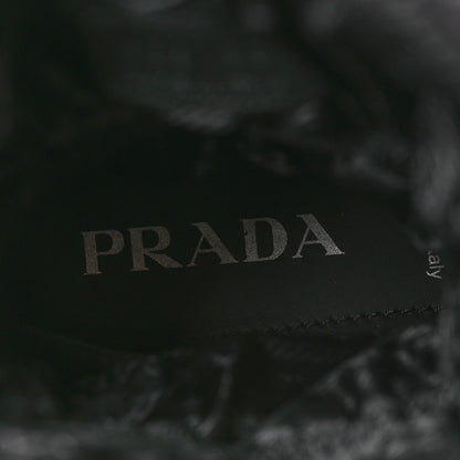 Prada Re-Nylon Piuma Triangle Logo Padded Drawcord Snow Boots 38.5 Black 8 of 8