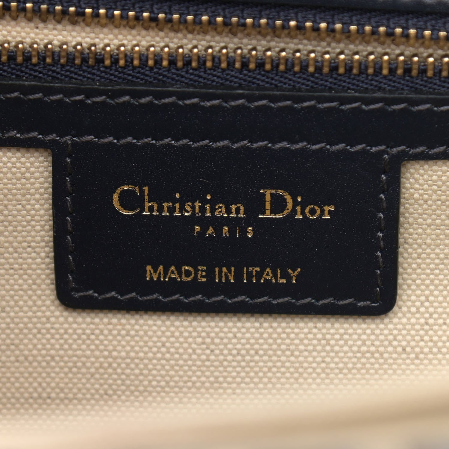 Christian Dior Oblique Flap Bag Navy Blue 6 of 11