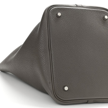 Hermes Taurillon Clemence Picotin Lock 22 MM Etain 9 of 10